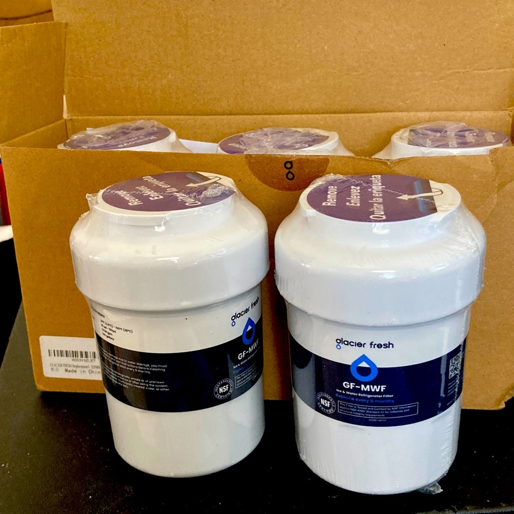 5 Glacier Fresh GF-MWF Ice & Water Refrigerator Filters for GE Refrigerators